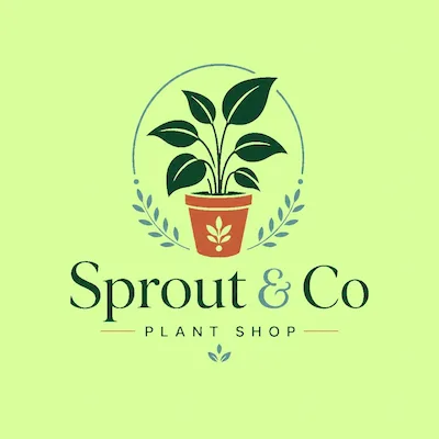 Transparent logo on green background