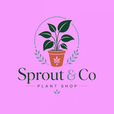 Transparent logo on pink background