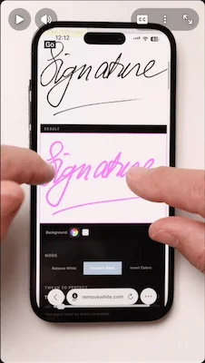 Change the color of your signature - RemoveWhite demo